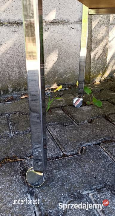 Stolik kawowy chromowane elementy na kółkach Leszno sprzedam