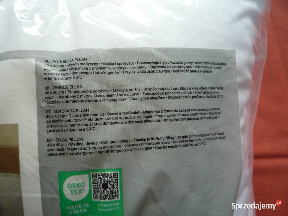 2 sztuki Smukee Poduszka jasiek 40x40 alergików Szczecin
