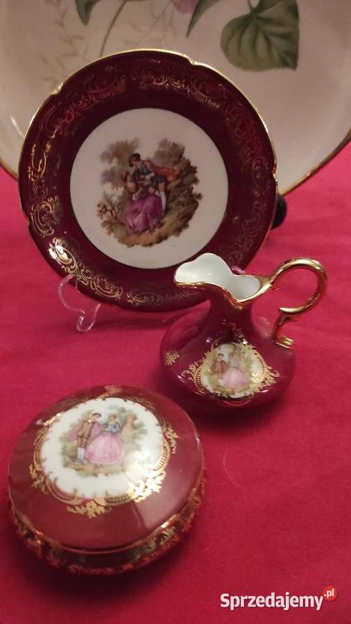 PORCELAINE DE LIMOGES FRANCE Romantyczne scenki Pabianice