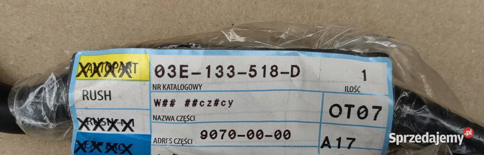 03E133518D oryginalny przewód wąż układu osobowe Przewody powietrza Rożnów