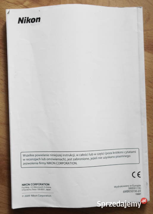 Orginalna instrukcja Nikkon śląskie Katowice