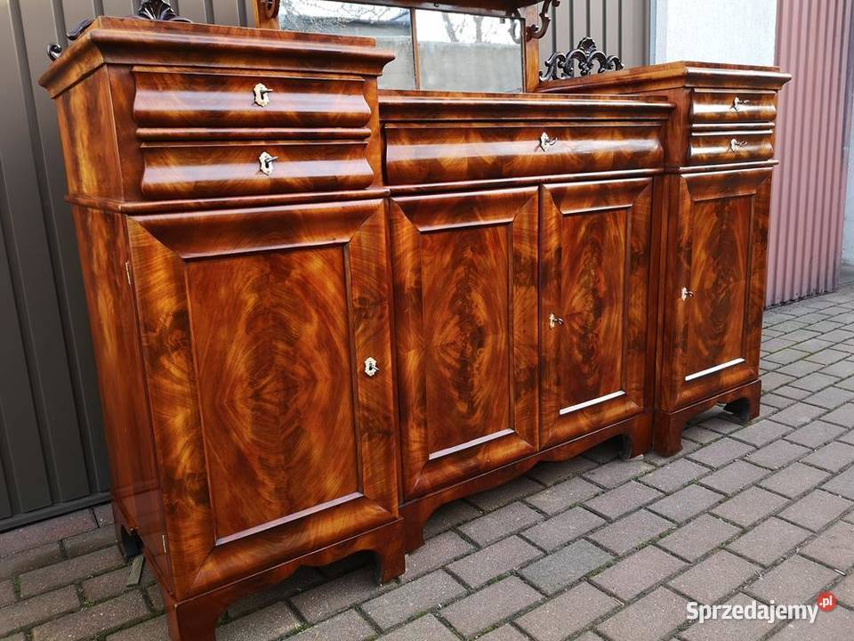 Kredens Komoda Biedermeier Ludwik Filip Politura wielkopolskie Swarzędz