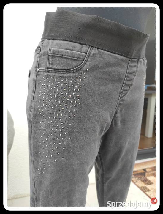 Spodnie tregginsy na gumce 40 L 42 XL jeansy Płock