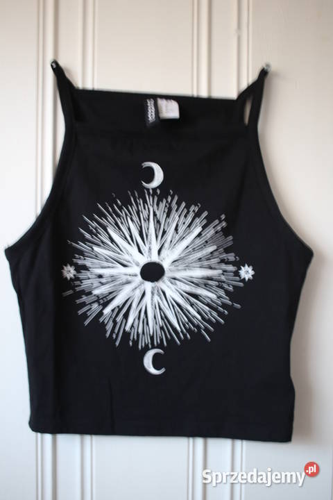 top koszulka czarna wzór Hm xs 34 Toruń