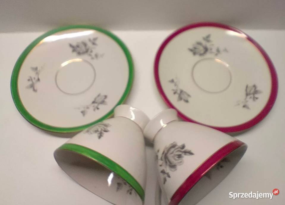 Śląska porcelana zestaw kawa dwojga Wałbrzych Porcelana i szkło Gniezno
