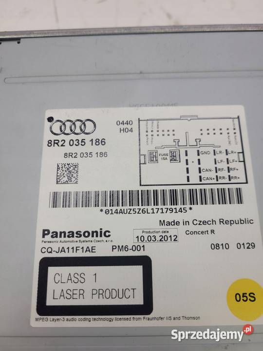 RADIO ZMIENIARKA CD AUDI A4 B8 A5 Q5 8R2035186 osobowe Przystajń sprzedam