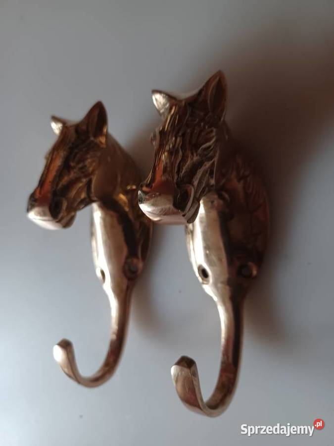Mosiężny masywny wieszak koń Kolekcja