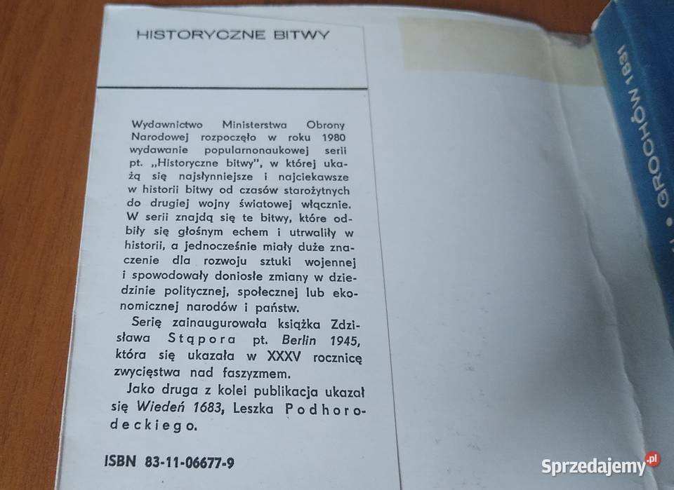 Grochów 1831 Wiesław Majewski Historyczne Bitwy miękka z obwolutą Książki naukowe i popularnonaukowe pomorskie Gdańsk
