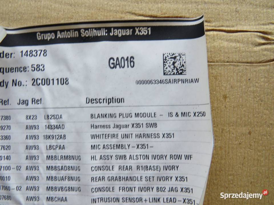 PODSUFITKA SZYBERDACH JAGUAR XJ X351
