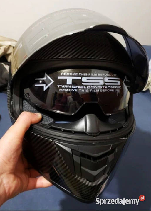 Kask carbon karbon Cyberpunk ufo lustro agv hjc Wrocław