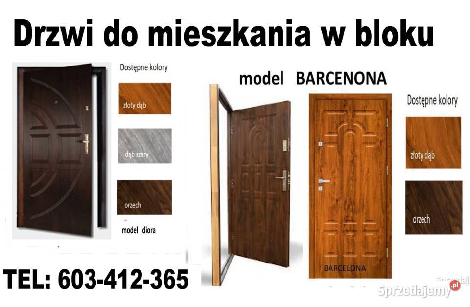 Drzwi z montażem wewnąrezklatkowe ZEWNĘTRZNE Drzwi zewnętrzne śląskie Tychy