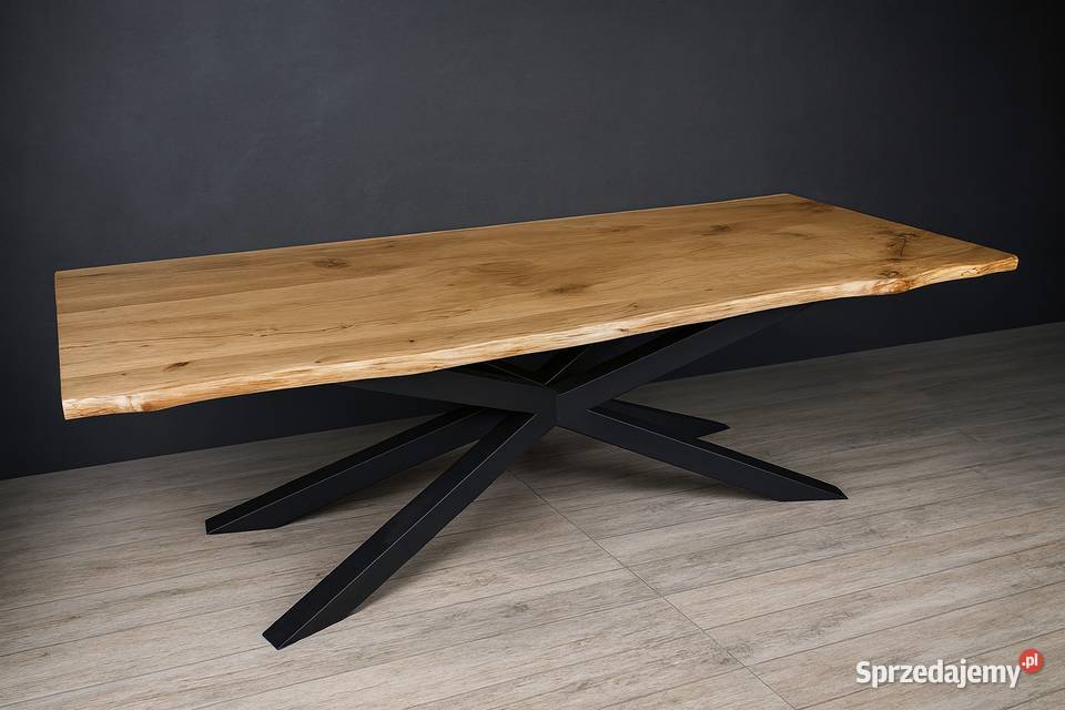 Stół Pająk Dębowy LOFT 100 Lite Drewno DĄB