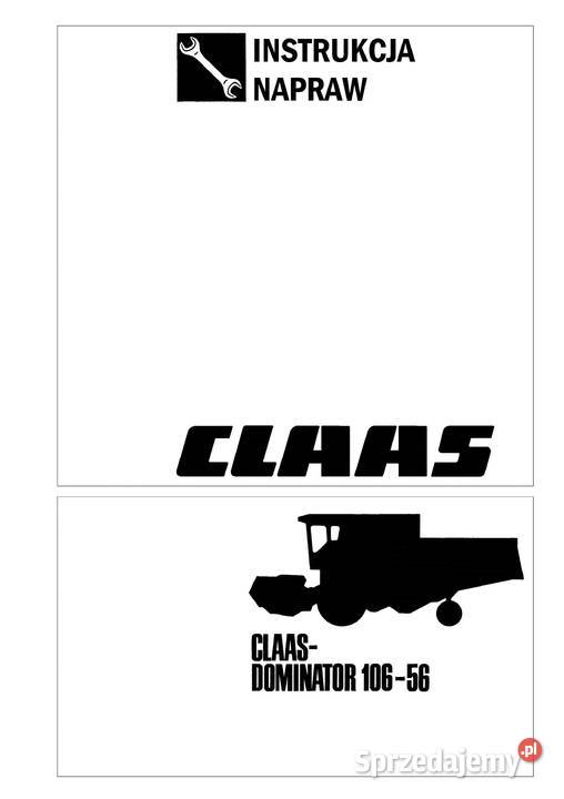 Claas Dominator Instrukcja napraw 38 48 58 68 S Szamotuły