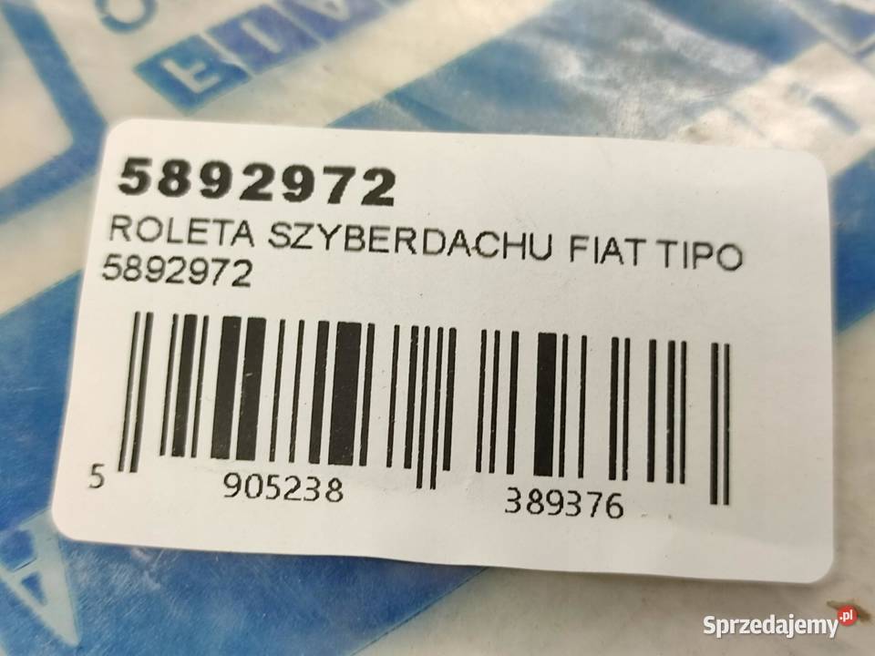 ROLETA SZYBERDACHU FIAT TIPO 1993 5892972 lubelskie