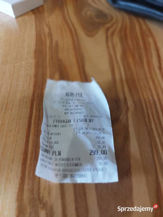 Złoty pierścionek Pleszew