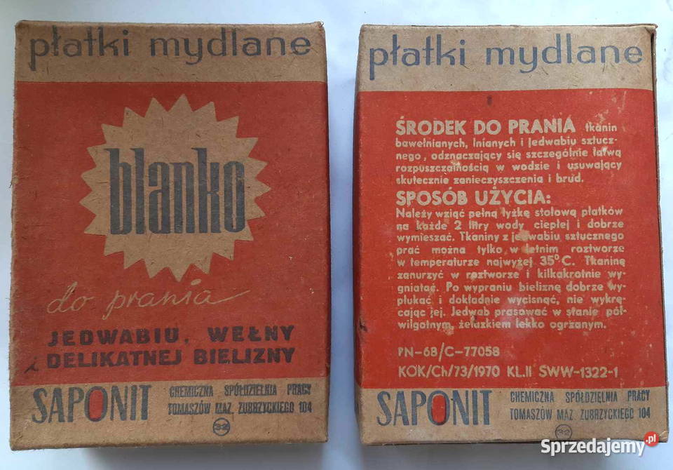 Płatki mydlane do prania z PRLu lata 70te łódzkie Łódź sprzedam