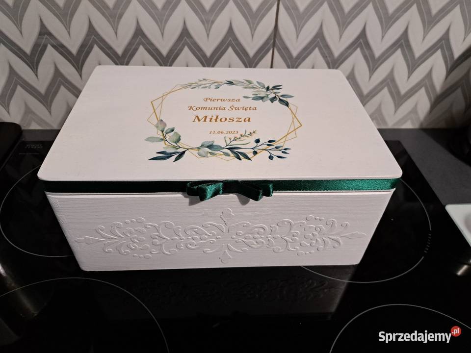 Kuferek komunijny personalizowany wianek opolskie Kędzierzyn-Koźle