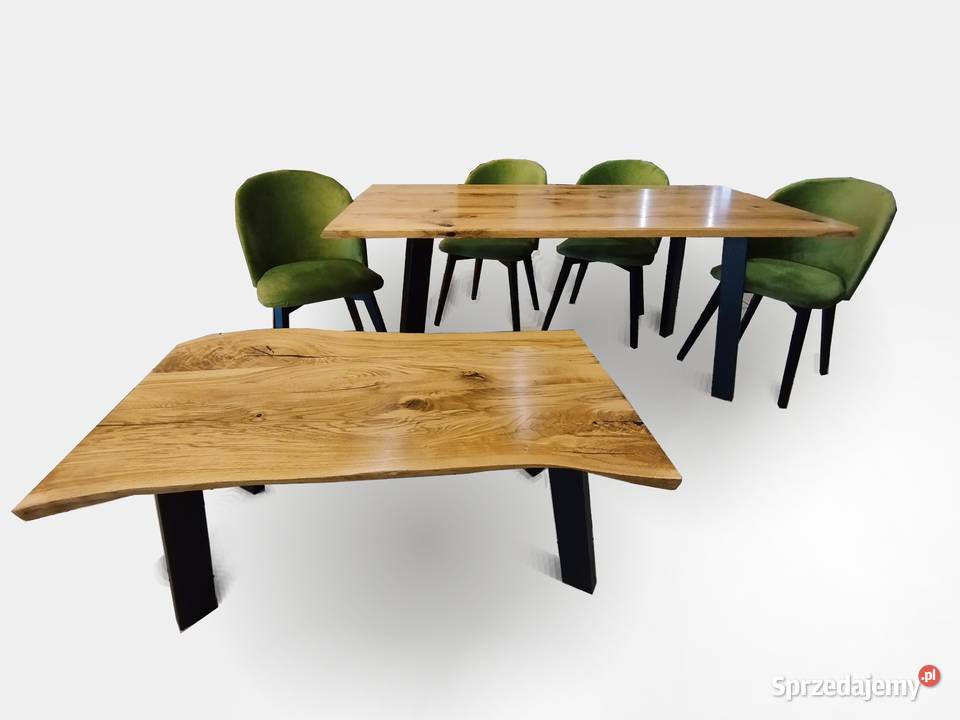 Drewniane stoły z metalowymi nogami NA WYMIAR Dobrodzień