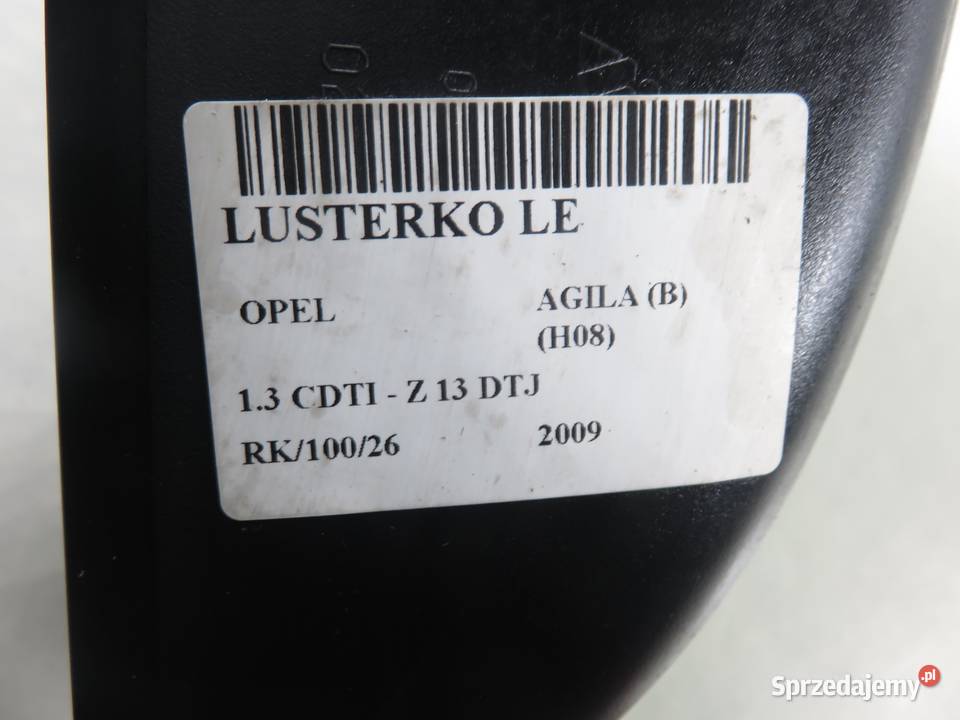 LUSTERKO LEWE OPEL AGILA B H08