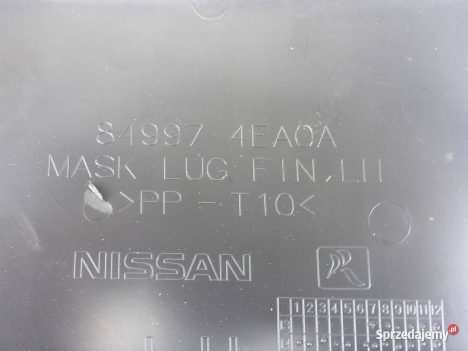 OSŁONA ZAŚLEPKA LEWA NISSAN QASHQAI J11 17 LIFT osobowe Osłony i zaślepki