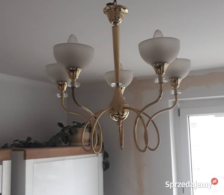 Piękny złoty żyrandol zachodniopomorskie