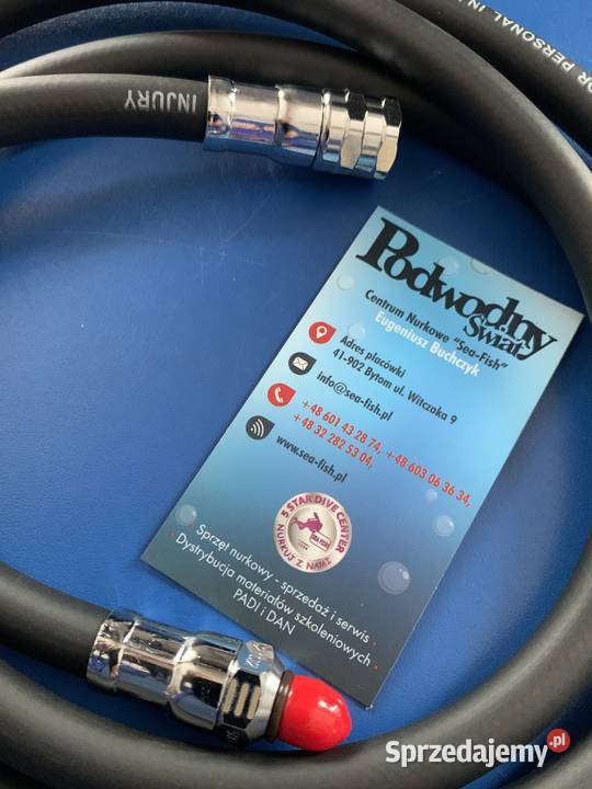 Wąż LP do automatuoctopusa gumowy czarny 200 Nurkowanie Bytom