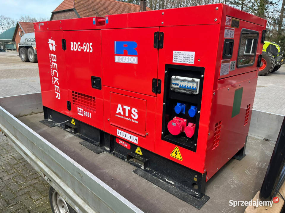 Agregat prądotwórczy BECKER BDG60S 50 kW 625 kVA