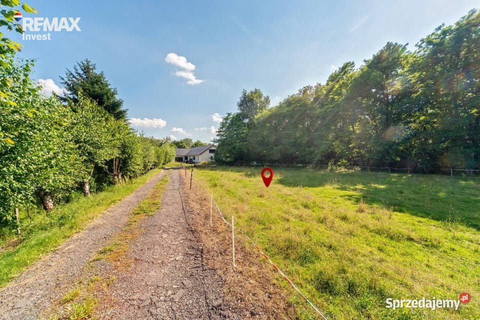 Budowlana działka lesie i rzece 1378m2 Sprzedaż małopolskie