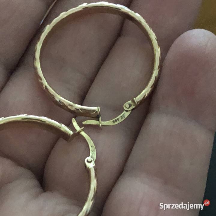 Złote kolczyki koła 585 Tarnowo Podgórne