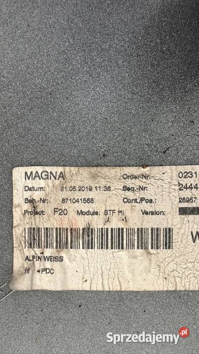 BMW 1 F20 MPAKIET LCI LIFT 1519 ZDERZAK TYŁ PDC osobowe lubuskie