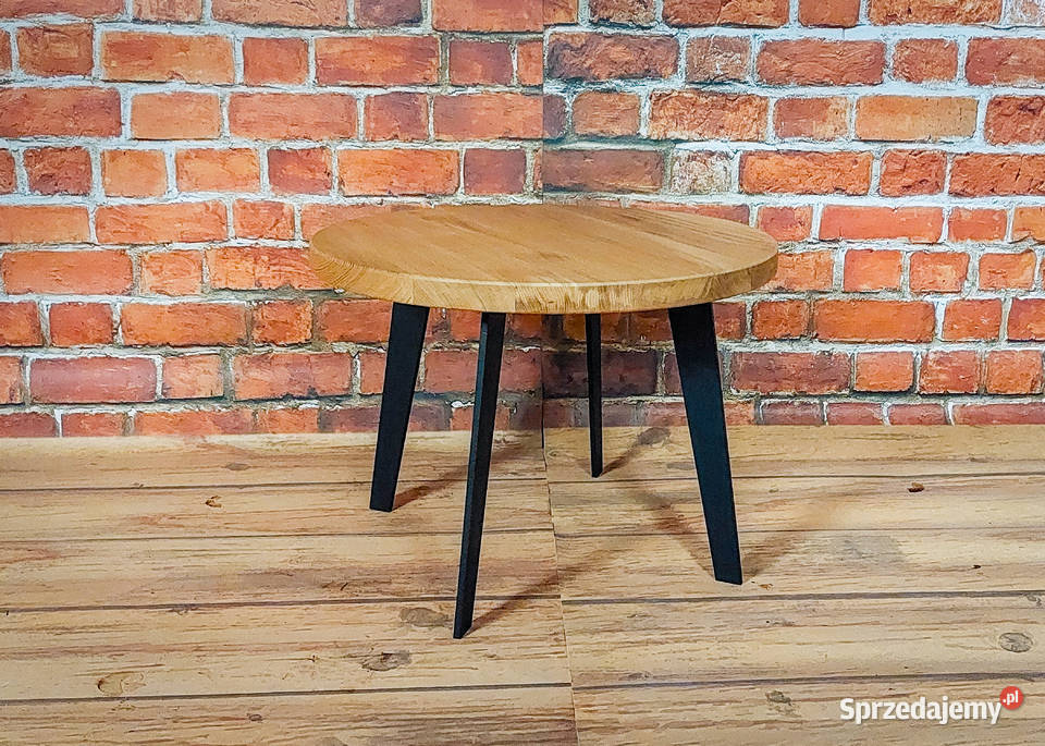 Stolik Kawowy Dębowy LOFT Ława 100 Lite Drewno 70cm