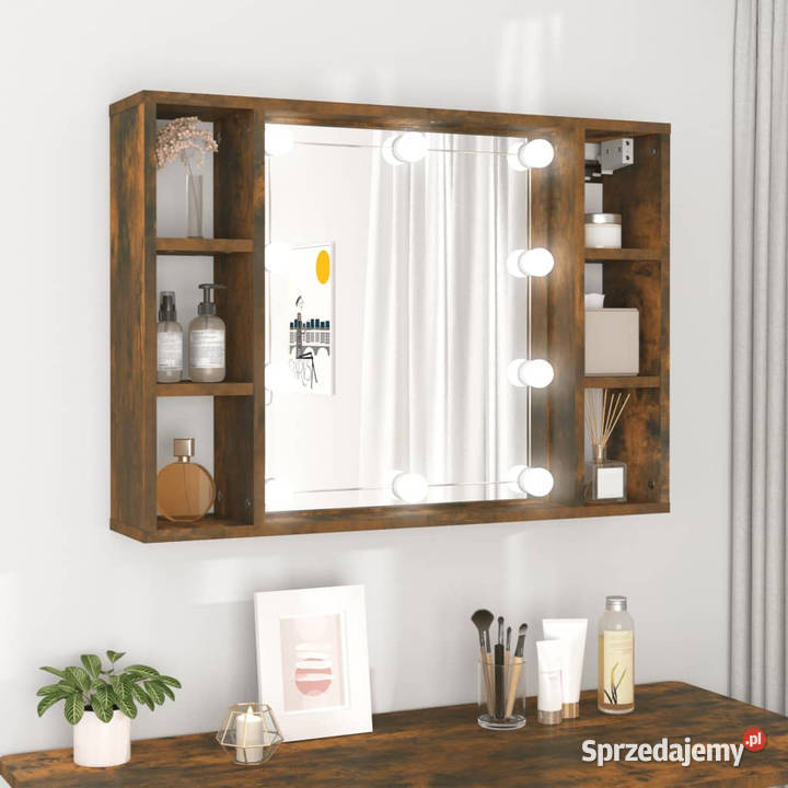 Szafka z lustrem i LED przydymiony dąb 76x15x55 Warszawa sprzedam