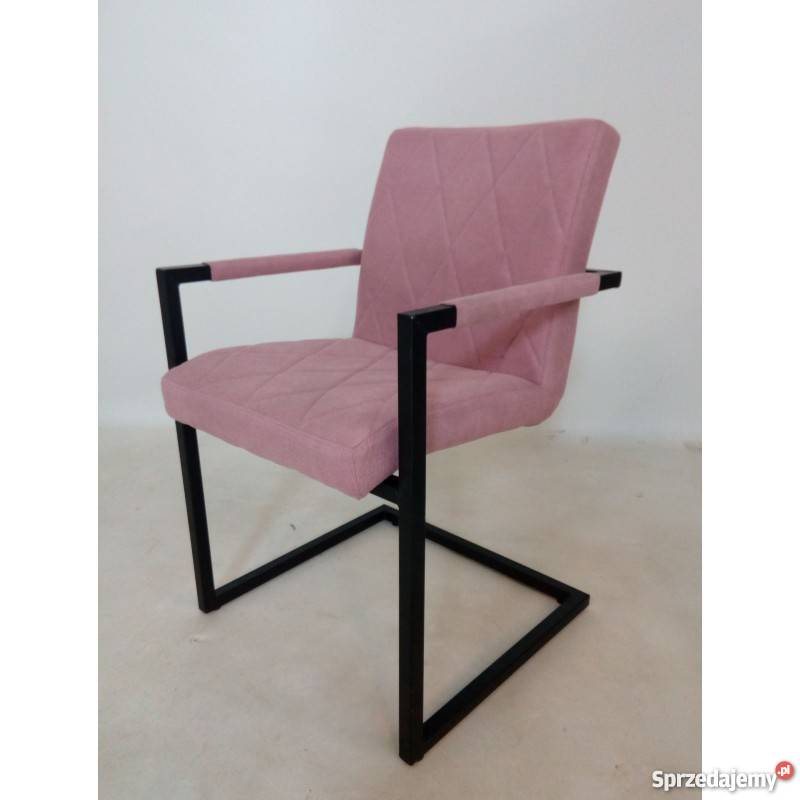 Krzesło Denmark na płozie różowe Label51