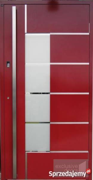 Aluminiowe drzwi wejściowe z czytnikiem linii Metalowe Piwniczna-Zdrój