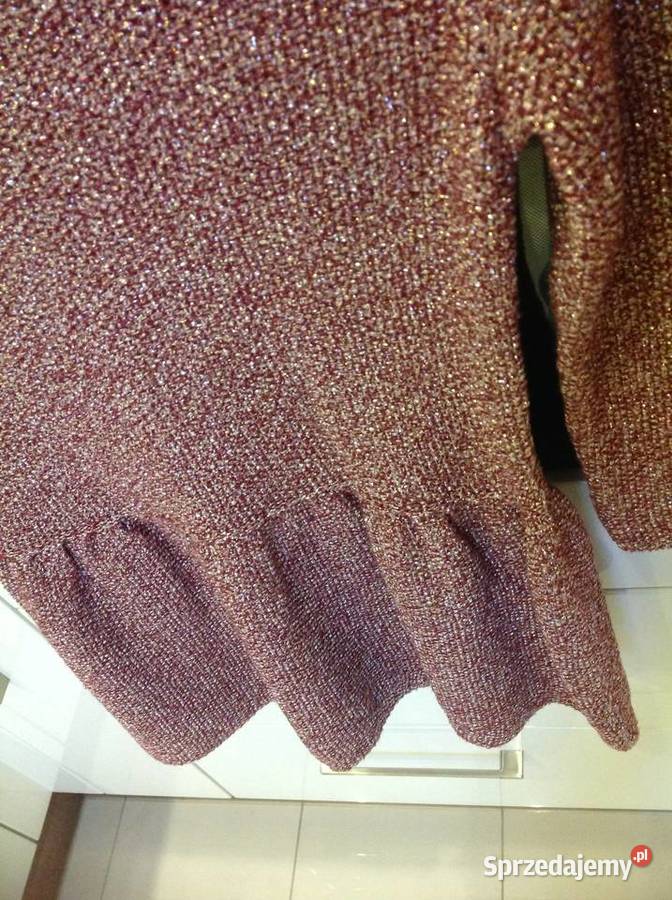 Sweter Kardigan Damski ZARA KNIT XS z Metaliczną Rozmiar 34(XS) Nowa Sól