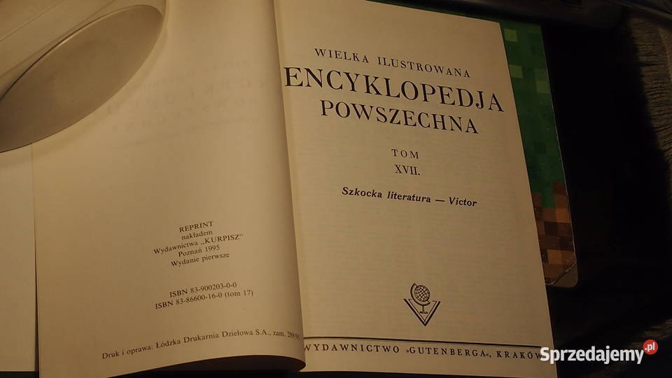 Encyklopedia Gutenberga Tom 17 Reprint Kurpisz Książki naukowe i popularnonaukowe Tychy