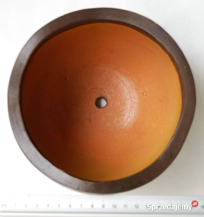 Ceramiczna brązowa doniczka donica ogrodowa śr