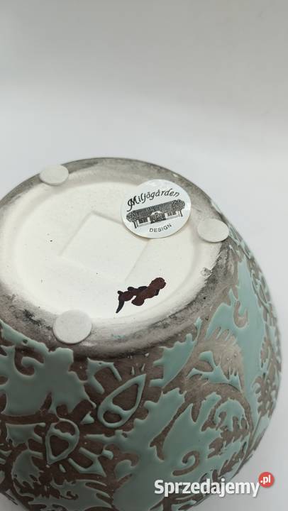 Wazon ceramiczny ornamentowy częściowo Zamość