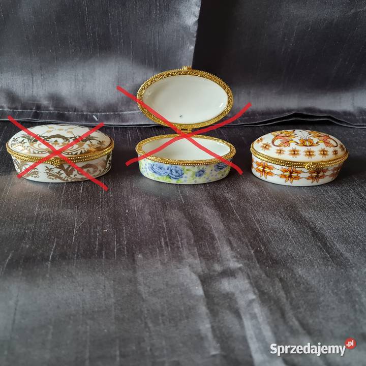 Porcelanowe szkatułkipuzderka1 dekada XXI w 1 Porcelana i szkło Warszawa