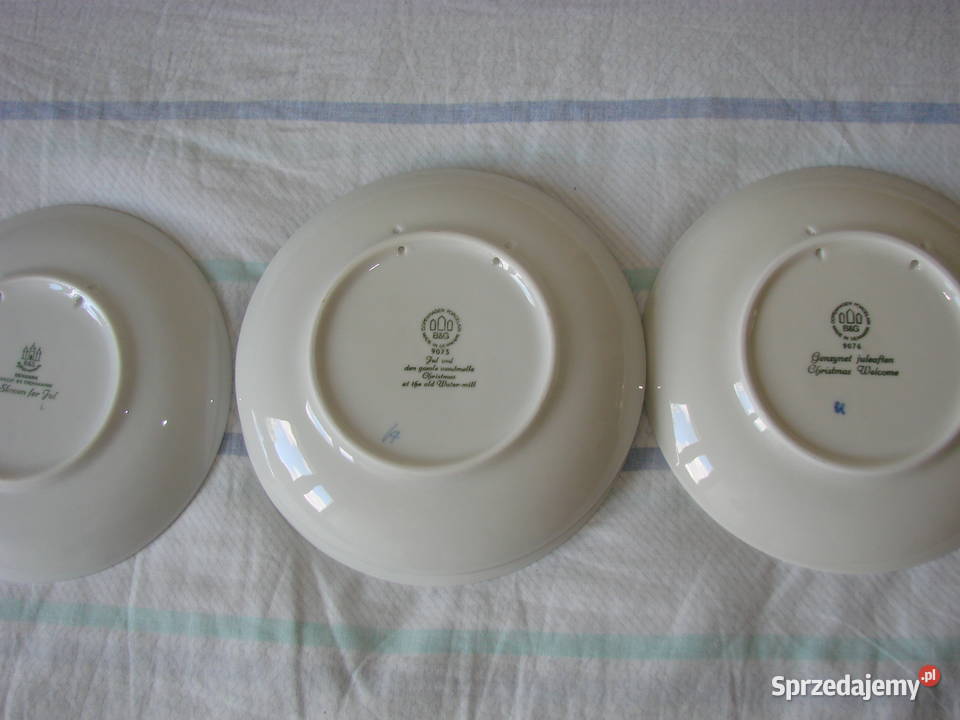 BG kobaltowe talerze świąteczne 1965