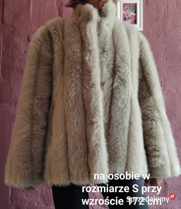Sztuczne futro biszkoptowe norki Inny materiał Łódź sprzedam