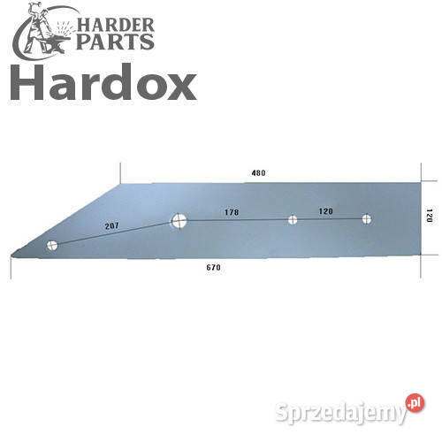 Płoza długa HARDOX 17002111P części do pługa Suwałki sprzedam