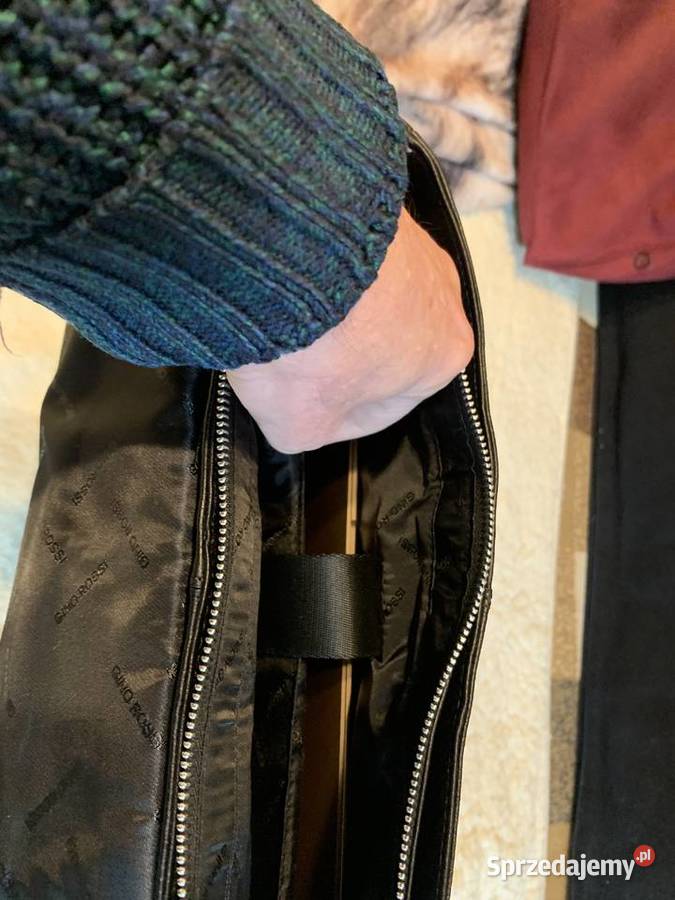 Torba męska Gino Rossi czarna skórzana na ramię Gdynia