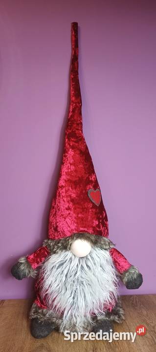 DUŻY Skrzat 105 świąteczny Krasnal Gnom Mikołaj małopolskie Jasień