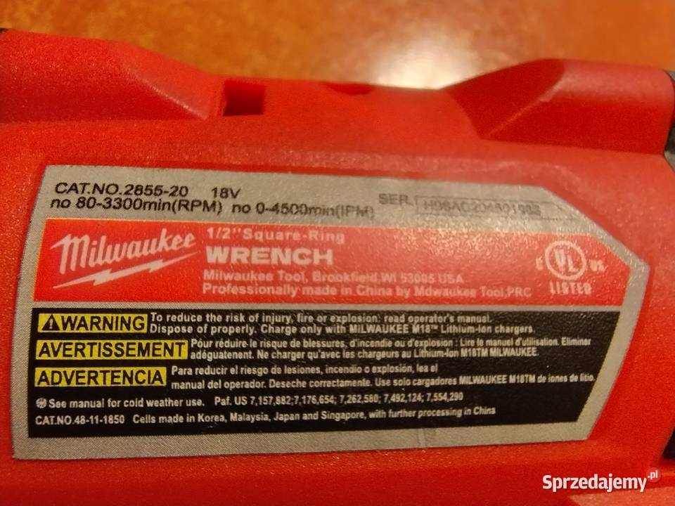 Klucz udarowy 12 MILWAUKEE zamiennik wielkopolskie Gostyczyna