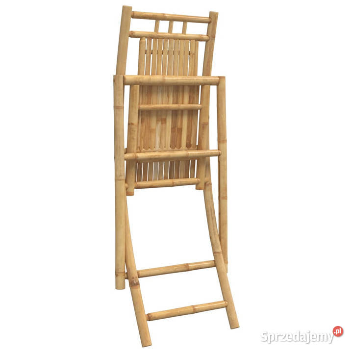 Składane krzesła ogrodowe 2 46x66x99 bambusowe Warszawa