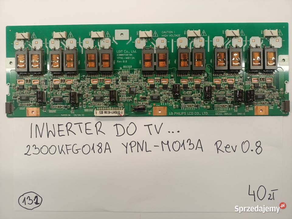 Inwerter tv 2300KFG018A YPNLM013A REV08 Głogoczów sprzedam
