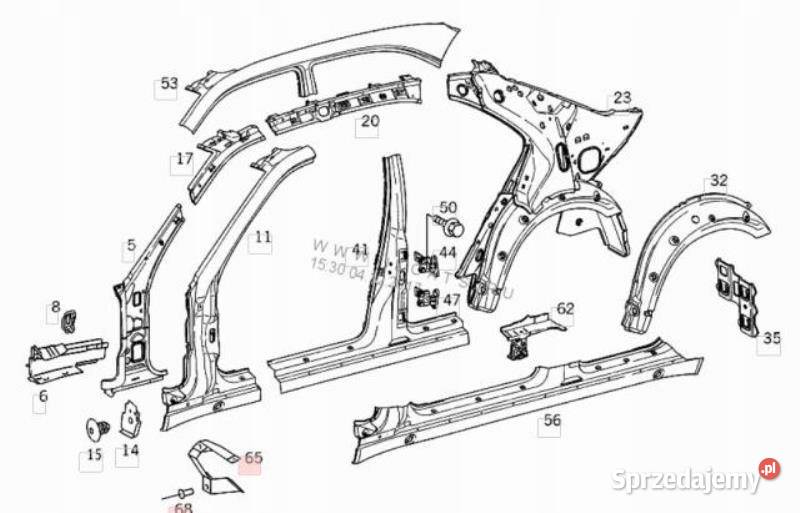 MERCEDES EKLASA 290 9503 A2106370147 ORYGINAŁ