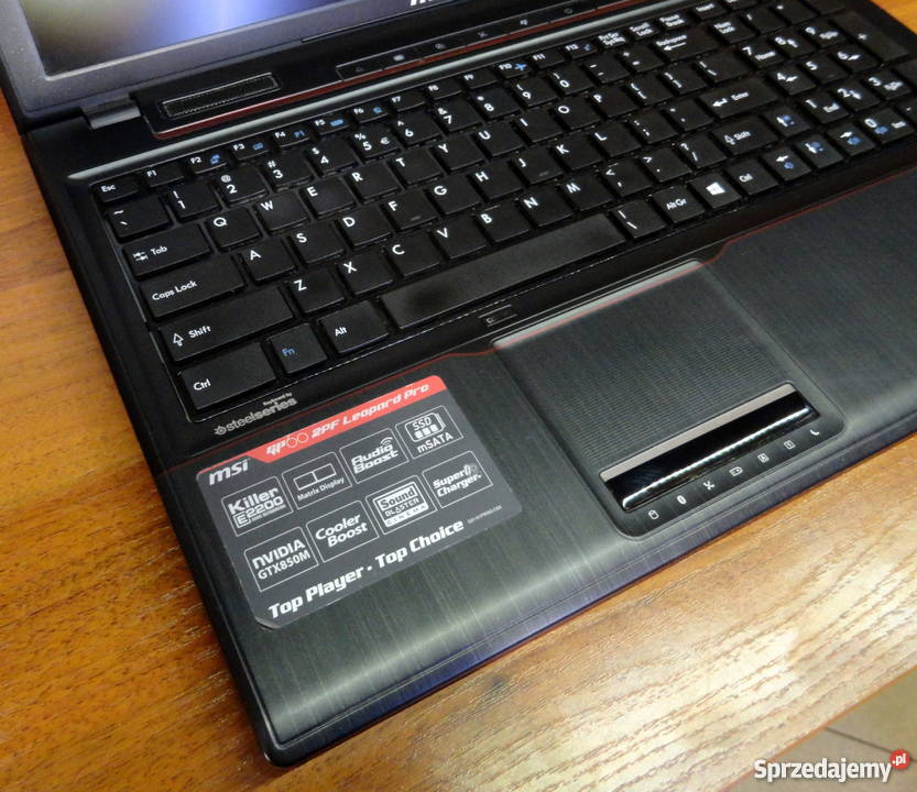 LAPTOP MSI GP60 2PF Leopard Pro i54200H 8GB 1TB Taktowanie 2800 Kościan