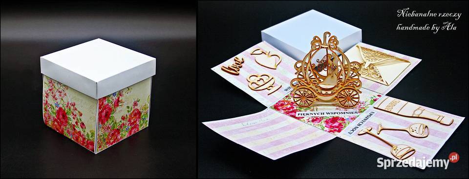 Exploding box chrzest ślub urodziny pudełko sprzedam
